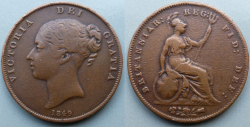 Image of an 1849 penny courtesy rarecoinsandtokens.co.uk