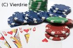 Image of a Cards, dice and gambling chips. Copyright Jean Scheijen Used by permission