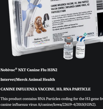 Lethal Canine flu mRNA particle injection